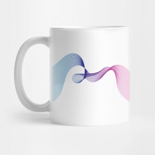 abstract line art waves Mug